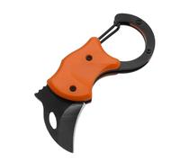 Générique Couteau Pliant Couteaux de Poche avec Mousqueton Couteau de Chasse en Plein Mini Couteau Pliant EDC Couteau de Survie de Camping et Randonnée (Orange)