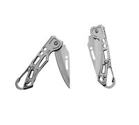 Générique Couteau Pliant EDC Compact avec Mousqueton Intégré - Mini Couteau de Poche en Acier Inoxydable - Léger et Pratique pour Quotidien, Camping et Randonnée