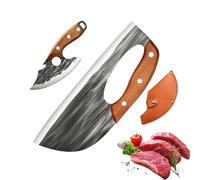Générique Couteaux de boucher - Outils De Coupe Robustes Ergonomiques | Hachoir à Légumes et Désosseur 2 Pièces,pour Désosser Couper Émincer Tailler Maison Plein Air Camping Cuisson