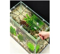 Générique Couvercle d'aquarium en PC de 1mm d'épaisseur avec Porte d'alimentation, Couvercle d'aquarium Anti-Saut(35x21cm/13.8x8.3in)