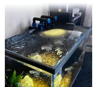 Générique Couvercle d'aquarium magnétique, Couverture de Filet d'aquarium avec fenêtre d'alimentation, Couvercle d'aquarium de Bricolage de 5 à 40 gallons(15x15CM/5.91x5.91in)
