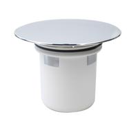 Générique Couvercle de Bonde de Douche Chromé, 121 mm, Couvercle de bonde de Douche en Plastique chromé avec Panier,mmAccessoires de Salle de Douche - Couvercle de vidange avec Panier