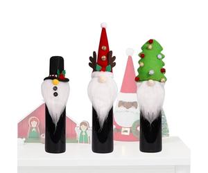 Générique Couvercle De Bouteille De Vin De Noël,Protecteur De Bouchon Réutilisable - 3 Pièces De Décorations pour Bouteille De Vin - pour Fêtes Bière Whisky Verre Voyage Anniversaire Maison Cuisine