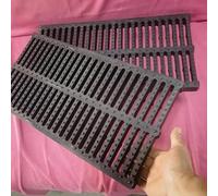 Générique Couvercle de caniveau extérieur, grilles de Drainage de Jardin Robustes, couvercles de caniveau de Sol, plaques de Couverture de tranchée découpables en résine Noire (2 pièces, 50