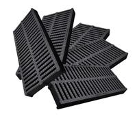 Générique Couvercle de caniveau extérieur, grilles de Drainage de Jardin Robustes, couvercles de caniveau de Sol, plaques de Couverture de tranchée découpables en résine Noire (5 pièces, 50