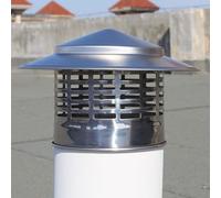 Générique Couvercle de cheminée en Acier Inoxydable, Ø 40-300 mm Chapeau de cheminée, Couvercle de Pluie pour tuyaux de poêle, cheminée, tubage cheminée Mesh Protector hotte de cheminée(50 mm/2 in)