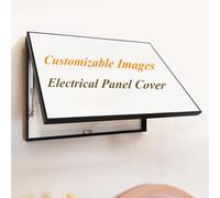 Générique Couvercle de Panneau électrique Personnalisable avec Tige hydraulique, boîtier de disjoncteur Mural, Design écran et Cadre (50 x 40 cm) - Protection Durable et élégante