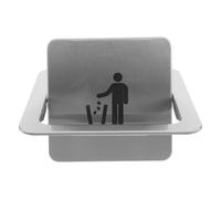 Générique Couvercle de Poubelle Carré Encastré en Acier Inoxydable, Compatible Ouverture 19-21 Cm, Couvercle à Clapet à Charnière Anti-retour, Plan de Travail la Cuisine, Trappe à Déchets