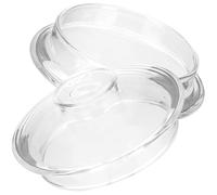 Générique Couvercle de Théière Bords Lisses et Anti-fuite Rond 2pcs en Verre Borosilicaté pour Tasses à Thé Domestiques