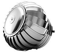 Générique Couvercle De Ventilation en Acier Inoxydable, Turbine Rotative Anti-refoulement, Chapeau De Cheminée en Acier Inoxydable 304 épais (160mm/6.3Inch)