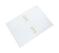 Générique Couvercle en acrylique transparent A5 pour classeur d’album, mécanisme à anneaux détachable, imperméable et portable, pour journal et agenda