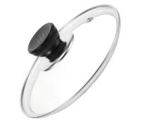 Générique Couvercle en Verre Trempé 15 CM avec Rebord Inox Anti-Éclaboussures Poignée Isolante pour Casseroles Universelles Diamètre 147 CM Compatible Cuisson Domestique et Extérieure