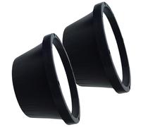 Générique Couvercle Étanche Noir pour Haut-Parleur de Voiture 6,5 Pouces en Abs, Facile à Installer, Lot de 2 Pièces pour Audio Automobile