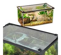 Générique Couvercle Supérieur Réglable en Maille for Aquarium,Couvercle D'écran for Aquarium Découpable,Filet Anti-Fuite for Réservoirs d'eau Douce Et d'eau Salée(25x25CM/9.84x9.84in)