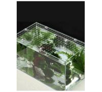 Générique Couvercle Transparent pour Aquarium, Plaque supérieure en Polycarbonate découpable, Couvercle Anti-Saut avec fenêtre d’Alimentation DIY, Protection pour Aquarium Ouvert(35X21cm/13.8X8.3in)