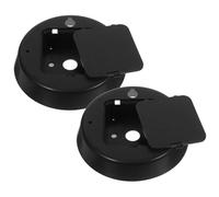 Générique Couvercles Arrière Simples et Faciles à Installer 2pcs en Plastique Noir Accessoires de Remplacement pour Mécanisme D'horloge Murale pour Horloges Murales et Artisanales