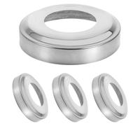 Générique Couvercles Décoratifs en Acier Inoxydable 4pcs pour Rampe de Piscine Enterrée, Remplacement Solide 1,9 Pouces, Protection des Poteaux et Garde-Corps Argentés
