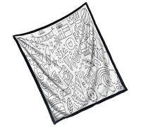Générique Couverture à Colorier pour - Décoration D'Intérieur Lavable Et Douce - Couverture à Colorier avec Marqueurs,Pour Salle De Classe Fête Salon Camping Famille Garçons Filles Et Amateurs D Art