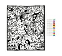 Générique Couverture à colorier pour,Plaid Canapé 150 x 127 cm,Couverture Douce Lavable | pour Adolescents Familles Passionnés De Loisirs Créatifs Anniversaire Salon Chambre Maison