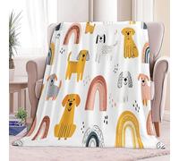 Générique Couverture Blanc Polaire, Couverture de lit Mignon Minimaliste Bohème Animal en Flanelle Douce et Plaide - Plaid Polaire Adulte Enfant pour Canape et Lit 180 x 200 cm