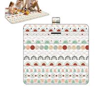 Générique Couverture De Pique-Nique Imperméable,Tapis Anti-Sable Portable 200 cm x 200 cm - Couverture De Plage Épaisse 3 Couches - pour Les Pique-Niques Camping Voyage Extérieur Été Parc Festival