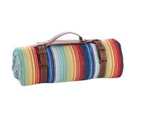 Générique Couverture de Pique-Nique imperméable, Tapis de Camping, Tapis de Plage Portable 3 Couches épais avec Sangles en Cuir et poignée pour Le Parc, la randonnée et Les Voyages
