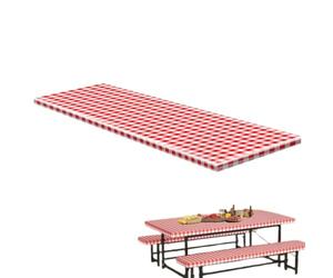 Générique Couverture de Table de Pique-Nique, Nappe à Grille Blanche Rouge