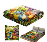 Générique Couverture Dinosaure Enfant - Couverture Confortable Légère et Respirante,Plaid Dinosaure en Polaire | pour Garçon et Fille, pour la Chambre, pour l'Été et l'hiver, pour la Maison, pour