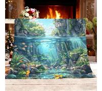 Générique Couverture Douillette Bleu Plaid Polaire Couverture Canapé | Jeté de Canapé Flanelle Douce et Chaude ThèMe Du MonSous-Marin Plaid Cadeau Pour la Petite Amie les Amis 100x130 cm
