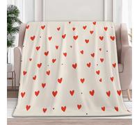 Générique Couverture en Flanelle Cœur Minimaliste 180 x 200 cm Couvertures en Polaire en Microfibre Polaire Toutes Saisons pour Voyage Canapé pour Voyager Lit Canapé Enfants Adultes, Couleur Orange