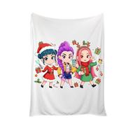 Générique Couverture K-Pop De-Mon Hunters, Huntrix Rumi/Mira/Zoey Couvertures en Molleton de Flanelle Mignonnes Douillettes Moelleuses for Bureau Genouillères Plaids Chauds Audlts et aux enfants-1542