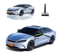 Générique Couverture Pare-Brise Voiture Hiver pour Citroen Berlingo III XL Minivan 2018-2025, Antigivre, Anti-PoussièRe, Antigel, RéSistant Aux UV, RéSistant à La Neige (Noir)