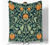 Générique Couverture Plaid Fleur Fleur De Grenade Plante Vert Foncé 130 x 150 cm 3D Imprimé Couverture Polaire Flanelle Microfibre Moelleuse Chaudes Légères Couvertures pour Voyager, Lit ou Canapé