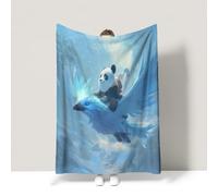 Générique Couverture Polaire 150 x 200 cm Couverture Polaire en Flanelle Ultra-Douce Toutes Les Saisons Épaisseur et Chaleur Plaid pour Lit et Canapé Bleu Magique Animal Oiseau