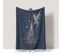 Générique Couverture Polaire 230 x 270 cm Couverture Polaire en Flanelle Douce comme Un Nuage et Apaisante Applicable au Canapé et au Lit Minimaliste Animal Dragon Bleu Plaid