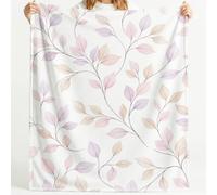 Générique Couverture Polaire Botanical Soft Feuille Branche Aquarelle Espace négatif Motif végétal Moelleuse Douce et Chaude Couverture de Voyage, pour Chambre à Coucher Salon Bureau 180cm x 200cm