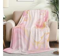 Générique Couverture Polaire en Flanelle 150x200 cm - Imprimé Marbre Vortex Hiver Chaude Douce Moelleuse Jeté de Canapé, Rose Microfibre Couverture de Lit Convient Adulte et Enfant