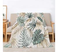 Générique Couverture Polaire Feuilles Nordiques, 3D Couverture Plaid Feuille de Tortue Microfibre, Chaud et Doux Couverture Canapé/Couvre Lit/Couvertures pour Voyager （140x200cm） mg1809