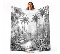 Générique Couverture Polaire Flanelle 70x100 cm, Motif Palmiers De La Jungle Couverture Plaid Doux et Confortable pour Canapé, Couvertures Chaude et Moelleuse Rétro pour Salon