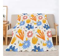 Générique Couverture Polaire Flanelle Fleurs Plaid 3D Impression Fresh and Light Couverture Douce Et Chaude, pour Canapé Lit Sofa Chambre Jeté, Plaid Anti-Pilling Hypoallergénique - 40x50inch·A1568