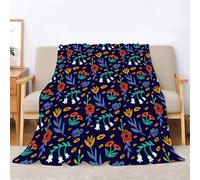 Générique Couverture Polaire Flanelle Floral Plaid 3D Impression Fresh and Light Couverture Douce Et Chaude, pour Canapé Lit Sofa Chambre Jeté, Plaid Anti-Pilling Hypoallergénique - 60x80inch·A280