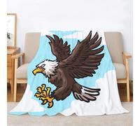Générique Couverture Polaire Flanelle Hibou Plaid 3D Impression Blue Sky Couverture Douce Et Chaude, pour Canapé Lit Sofa Chambre Jeté, Plaid Anti-Pilling Hypoallergénique - 40x50inch·A2174