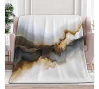 Générique Couverture Polaire Flanelle Marbre 180 x 220 cm Moelleuse Couverture Polaire Blanc Chaude et Douce en Peluche Plaid, pour Le Salon Chambre Coucher