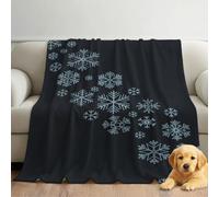 Générique Couverture Polaire Minimaliste Hiver Moelleuse Douce et Chaude, Flocon Fête Couverture de Voyage, pour Chambre à Coucher, Salon, Bureau 180cm x 200cm