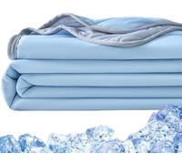 Générique Couverture Rafraîchissante pour Dormeurs Température Élevée - Couverture Glacée D'été Tissu Frais au Toucher pour Canapé et Lit(Sky Blue,70x100cm)