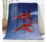 Générique Couverture Sherpa 70x100 cm, Plaid Polaire en Flanelle | Doux Plaid imprimée Photographie Vintage pour adultes et enfantsCiel Avions Fumée Respirante Couverture pour Canapé Camping