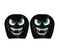 Générique Couvertures d'appui de tête d'halloween pour Les Voitures, 2 pièces Big Eyes Elastic Seat Seat Protector | Tête de Repos de