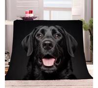 Générique Couvertures en Microfibre 150x200 cm Labrador Noir Imprimées 3D Couverture Moelleuse Douce Sherpa, Couverture de Canapé Climatisée, Camping pour Adultes Enfants
