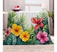 Générique couvertures et Plaids 150x200 cm Fleurs De La Forêt Tropicale Plaid pour Chien Couverture Douce en Polyester pour lit canapé Bureau Voyage Camping, légère Chaude pour la Maison MF29-505
