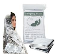 Générique Couvertures Thermiques de Survie - Équipement Réflectif Thermique Portable - Couvertures de Survie Extérieure - pour, Adultes, Hommes, Femmes, Camping, Randonnée, Hiver, Pluie Et